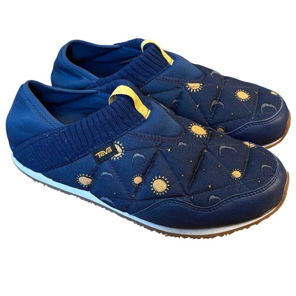 Teva ReEmber Slippers Quilted Outdoor Hike Sun and Moon Insignia Blue Women’s 10